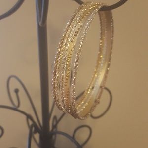 Golden Colored Bangle Bracelets